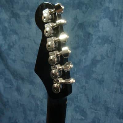 Custom Semi-Hollow Body Thin Line Strat w Lindsey Fralin Split Blade P'ups Black image 13