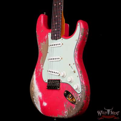 Fender Custom Shop Wild West Guitars 25th Anniversary 1960 Stratocaster Hardtail Madagascar Rosewood Fretboard Heavy Relic Fiesta Red 7.20 image 2