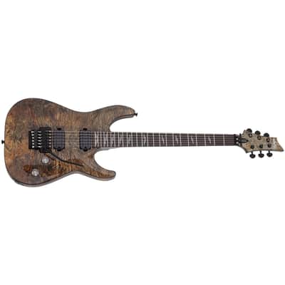 Schecter OMEN ELITE-6 FR Charcoal + Free Gig Bag - Floyd Rose CHAR Electric Guitar - Brand New image 1