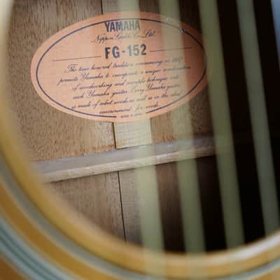 1970-75 Yamaha Orange Label FG-152 Natural Made in Japan Acoustic + Hard Case image 18