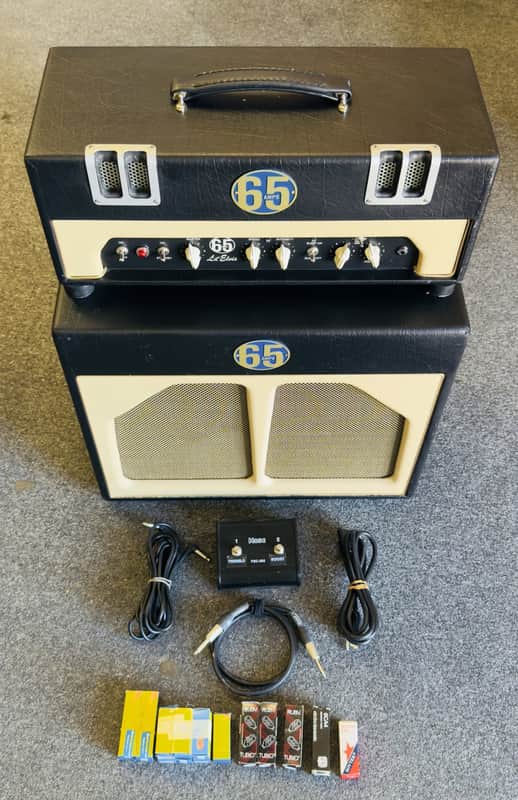 65 Amps Lil Elvis, Head and Cab w/footswitch and extras image 1