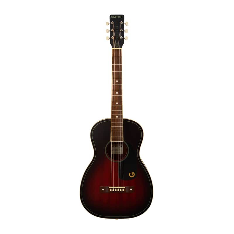 Gretsch Jim Dandy Parlor Acoustic Guitar – X-Braced Body with Walnut Fingerboard (Deep Cherry Burst) image 1