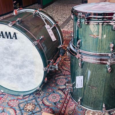 Tama Star Walnut 3pz Light Indigo Chestnut + Snare Bronze Hand Hammered image 1