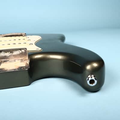 Fender USA Loaded Pickguard Olive Drab Metallic Guitar Body image 11