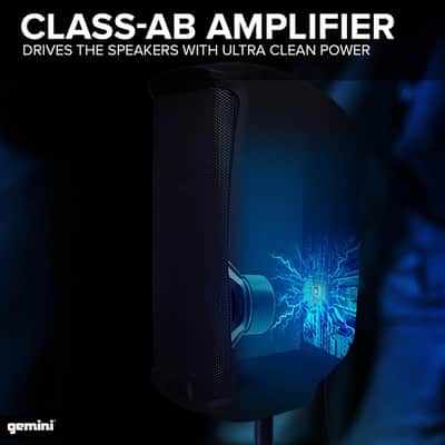 Gemini 2000W Powered PA Speaker 15” – Active Stage Monitor with EQ, XLR Inputs, Stand Mount, Road-Ready Design, Full-Range 2-Way Sound for DJs & Events (AS-2115P) image 6