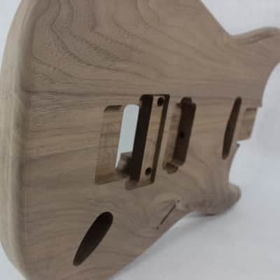 Unfinished Walnut HxS guitar body - fits Fender Strat Stratocaster neck Floyd Rose J1624 image 5
