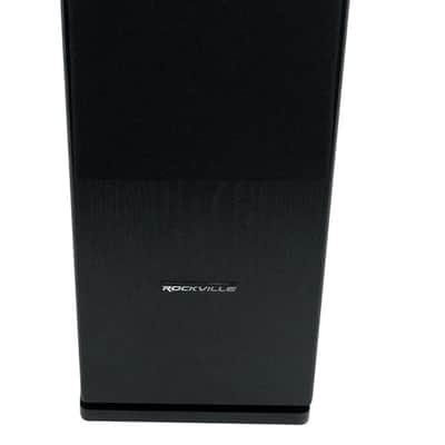 (2) Rockville Rocktower 64B Black Home Tower Speakers+Wifi Amp Receiver+Sub image 8