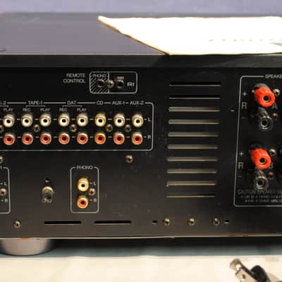 Onkyo A-807 Integrated Stereo Amplifier w/ Early 1990's Black image 6