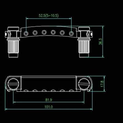 Guitar Tune-O-Matic Bridge and Stop Bar Tailpiece Combo Replacement Compatible with LP SG EPI 6 String Electric Guitar(GS001 + GM005, Chameleon Rainbow) image 5