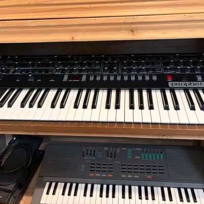 Sequential Prophet-6 with custom flight case - Black with Wood Sides image 1