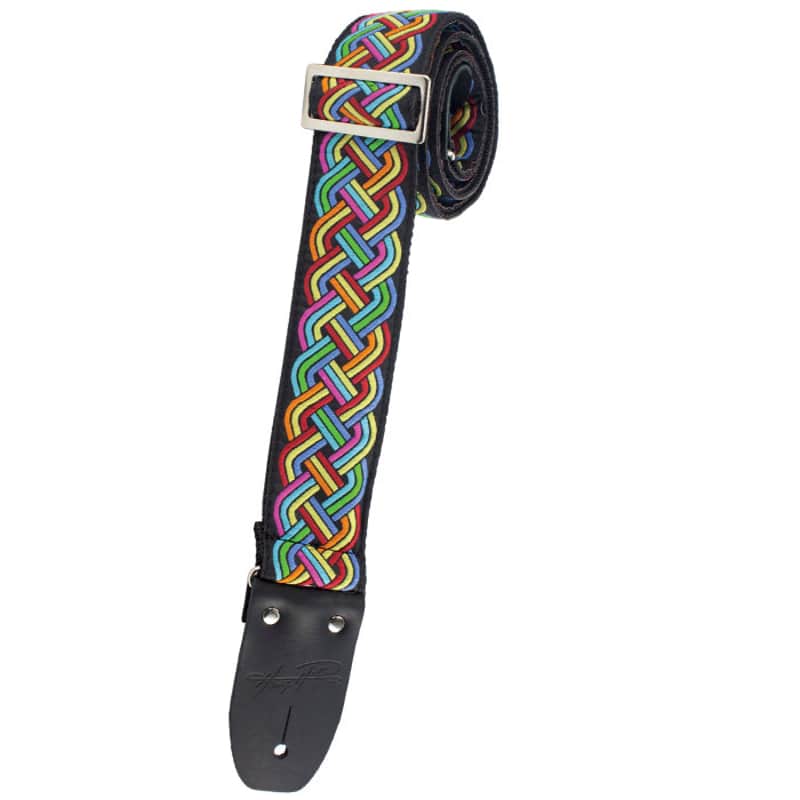 Henry Heller Vintage Reissue Guitar Strap, Jacquard Rainbow - HJQ2-23 image 1