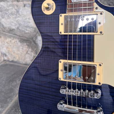 Greg Bennett AV3 Blue Burst Flamed Top, Excellent Condition + Video Demo image 3