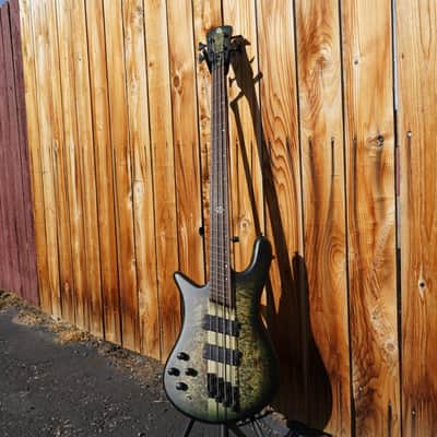 Spector NS Dimension 4 Multi Scale Haunted Moss Matte Left Handed 4-String Bass Guitar w/ Gig Bag (NOS) image 2