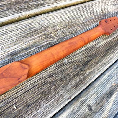 Telecaster snakehead neck, flamed roasted maple, 22 frets, leveled and polished, 9,5" radius image 10