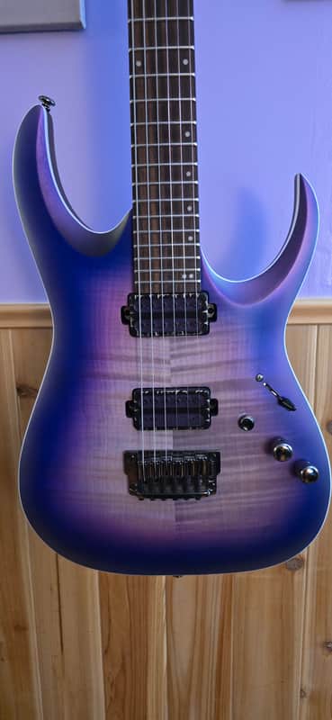 Ibanez RGA61AL-IAF Axion Label 2019 - Present - Indigo Aurora Burst Flat image 1