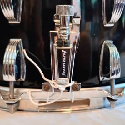 Immagine LUDWIG VINTAGE INDEPENDENT SUSPENSION (COLISEUM STYLE) SNARE DRUM 70's CUSTOM - AGED PIANO BLACK WRAP - FREE SHIP TO C-USA! - 6