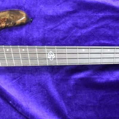 Spector NS Dimension 4-String, Super Faded Black Gloss Over Poplar Burl / Wenge Fingerboard image 2