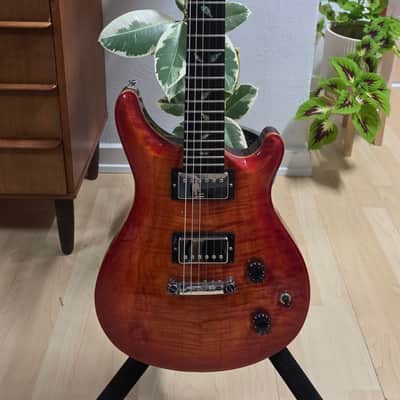 Joe White Guitarworks British Custom Shop UK Boutique Luthier AAA Flame 10 Top Sunburst Tomato Soup Masterbuilt Master Built Custom Abalone Leaf Inlay 22 PRS Tribute image 12