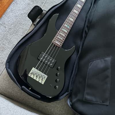 2023 Mike Lull USA Custom M5 5-String Bass – Gloss Black – 34” Scale – Bartolini NTMB image 1