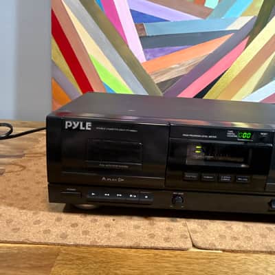 Pyle PT-659DU Double Cassette Tape Deck Black USB High Speed Dubbing Auto Stop image 2