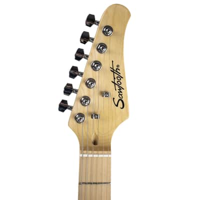 Sawtooth ET Alder Series Electric Guitar, Butterscotch with Black Pickguard image 5