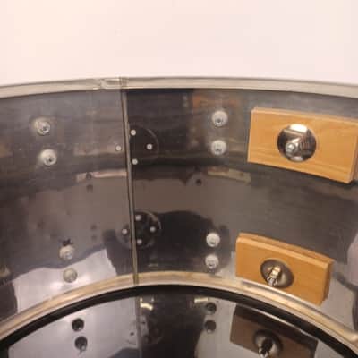 Ludwig 10x18"Stainless Steel Bass Drum/Timp-Tom#700 Vintage 1977 Jazz Blue/Olive image 9