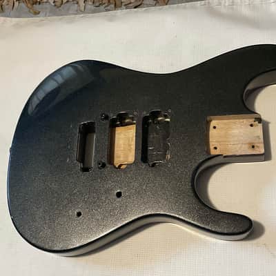 2020 Indonesian Kramer Nightswan Metallic Jet Black Guitar Body Floyd Ready 24.75" image 3