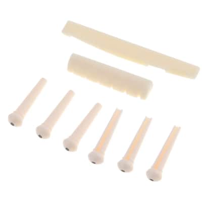 Acoustic Guitar Bridge Kit 40/41" – Saddle Nut Pins Set Wood Replacement Parts image 6