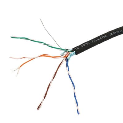 Elite Core Tactical Shielded Soft CAT5E Bulk Cable 500' Spool - Lay Flat Cable image 1