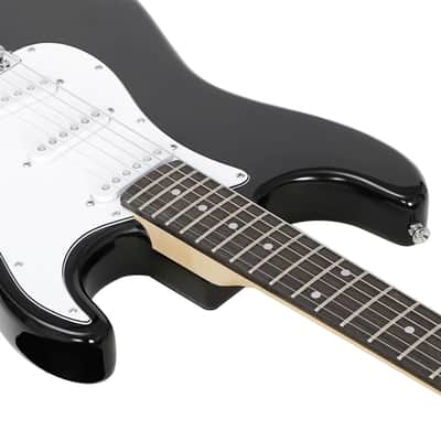 39 Inch Electric Guitar Full Size Starter Kit w/ 10W Amp Beginner-Friendly Black image 6