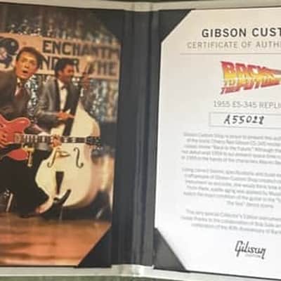 Gibson Custom Shop Murphy Lab Back To The Future '55 ES-345 "Reissue" Light Aged 2025 Cherry Red image 11