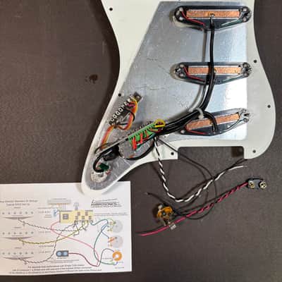 AMBROSONICS, LLC WOW, 23 Wirings! Bluetooth Programmable Pre-wired pickguard Pickup Director with FREE Pickup Composer App 2025 - Plain White image 6