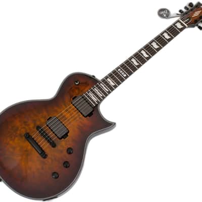 ESP E-II Eclipse QM Tiger Eye Sunburst Guitar B-Stock 6435 image 1