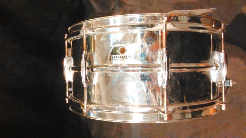 Ludwig Black/White Badge 6.5x14 Chrome Over Steel image 1