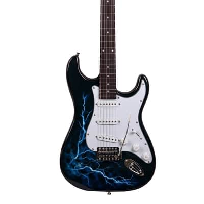 New Glarry GST-E Rosewood Fingerboard Electric Guitar Black image 1