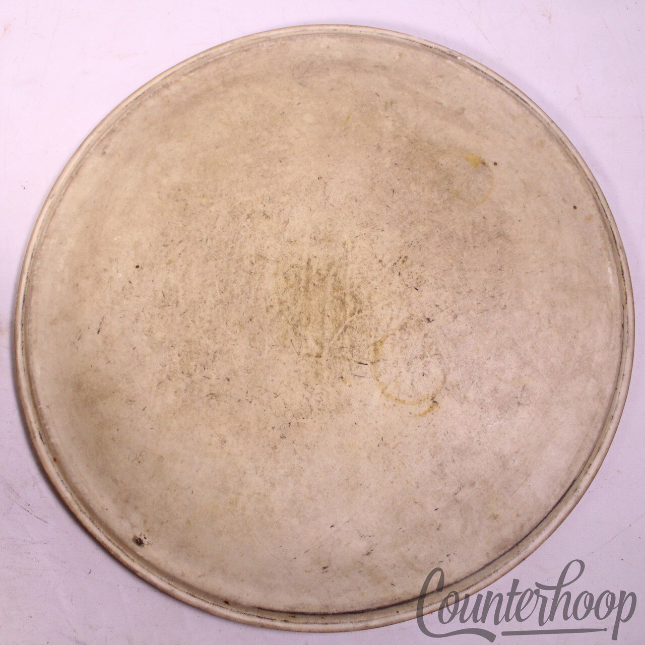 Leedy Hard-Calf 16"Floor Tom Calf Skin Drum Head Batter/Resonant USA Vintage 40s — main photograph