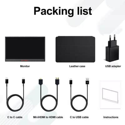 Portable Music Production Monitor 17.3” – 2.5K QHD Touchscreen Display for Producers, 165Hz HDR10, Dual Speakers, USB-C/Mini HDMI, Ideal for DAWs, Travel & Studio Recording image 2