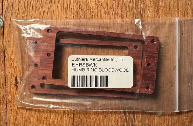 Luthiers Merchantile EHRSBWK - NOS - Bloodwood Short Humbucker Pickup Ring - 1 Pair image 1