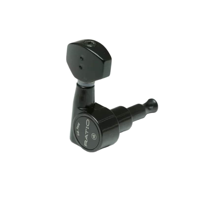 Graph Tech BLACK 6 in line Standard Ratio Electric Guitar Machine Heads Contemporary Non-Locking image 1