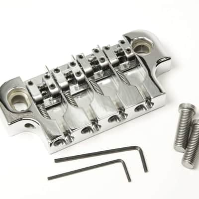 Hipshot Supertone 4-string Bass Bridge Gibson 2 point Chrome 5G410C image 1