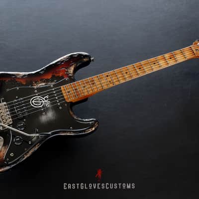 Fender Stratocaster HSS Deluxe Series Sunburst Heavy Aged Relic by East Gloves Customs image 6