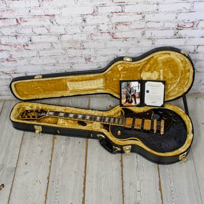 Epiphone - 2020 Joe Bonamassa Les Paul Custom Black Beauty Electric Guitar Antique Ebony w/OHSC and COA - USED image 12