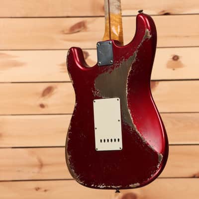 Fender Custom Shop Limited Andy Hicks Masterbuilt 1958 Stratocaster Heavy Relic - Poison Apple Red-AH0266 image 8
