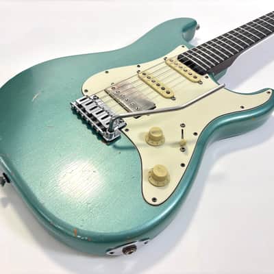 Schecter Nick Johnston Signature Custom Shop 2021 Teal Green Metallic Aged Nitro image 5