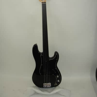 2005 Fender Tony Franklin Fretless Precision Bass, Ebony Fingerboard, Black w/ Case image 2