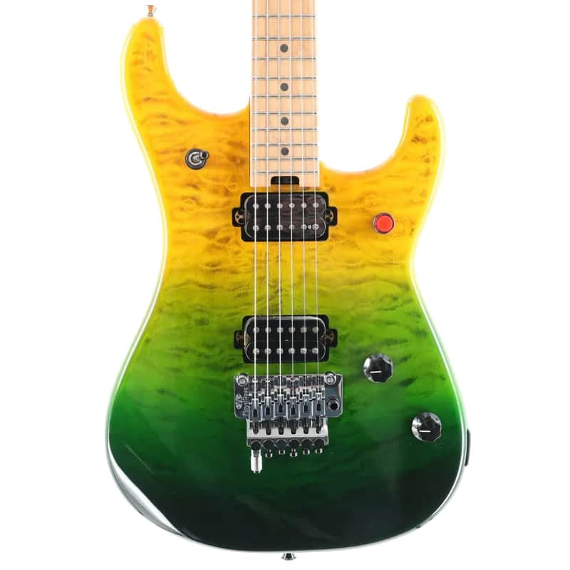 EVH 5150 Series DX Deluxe QM Baked Maple Neck Guitar w/ Gig Bag - Limeade Zest image 1