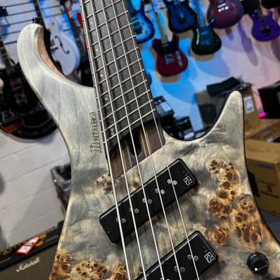 Ibanez Bass Workshop EHB1505MS 5-string Multi-scale Bass Guitar - Black Ice Flat Auth Dealer Free Ship!  083 GET PLEK’D! image 5