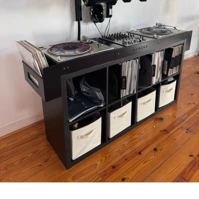 Apache DJ Console for Ikea Kallax W/ Headphone mounts and Storage Pockets image 6
