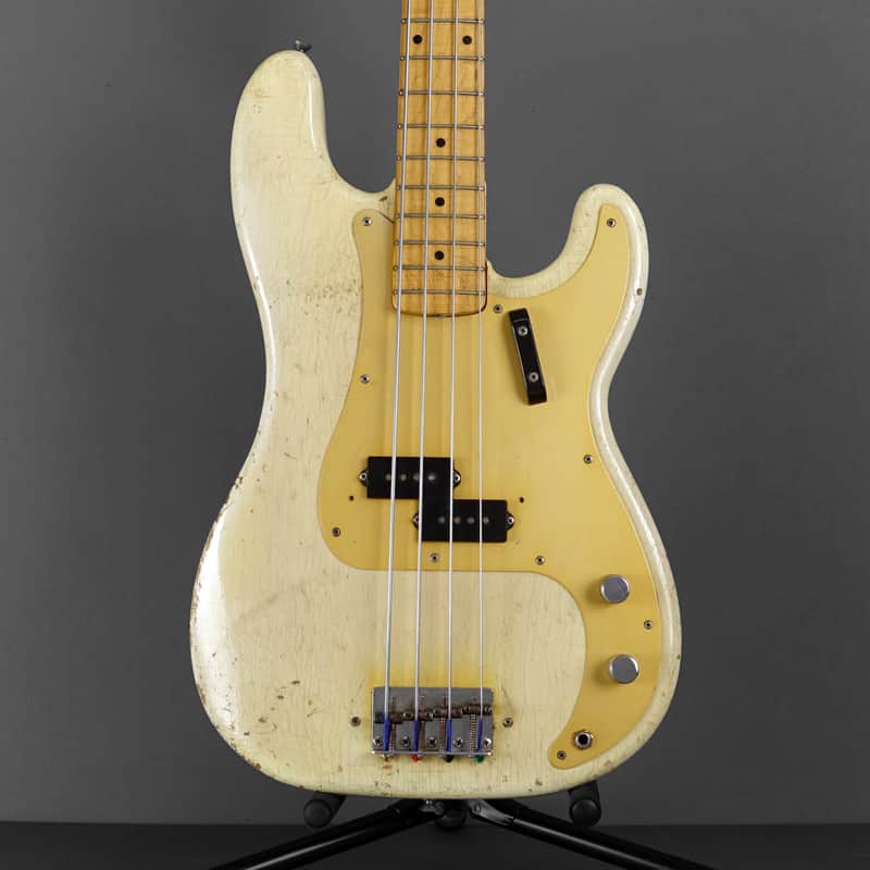 1958 Fender Precision Bass Original Blonde Finish with Tweed Hardshell Case - Good