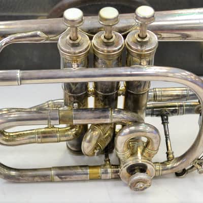 Vintage E.A. Couturier Ltd. Conical Bore Cornet with Extra Slide Valves and Carry Case image 6